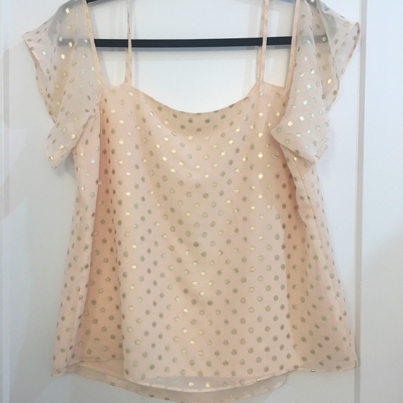Blush top with gold. Size M. - Picture 1 of 6